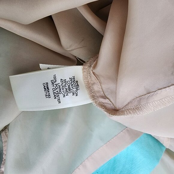 Eilza J Dress Celeste Lace Sleeveless Women's Size 2 Mint Green Linen Blend Shif - Picture 8 of 11